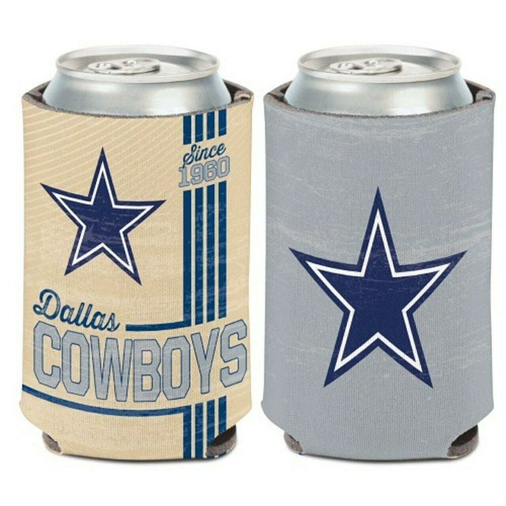 NFL Dallas Cowboys Vintage Can Holder Heart Shaped Earrings Bundle